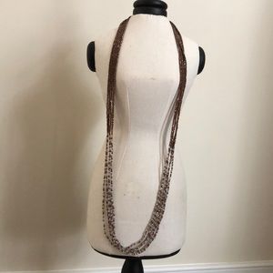 Brown beaded necklace